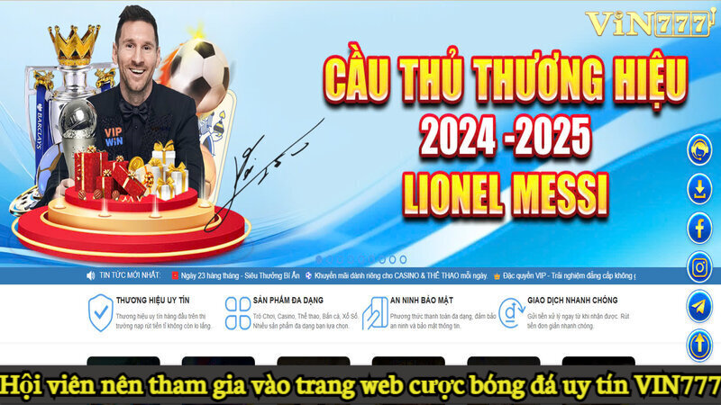 Hội viên nên tham gia vào trang web cược bóng đá uy tín VIN777